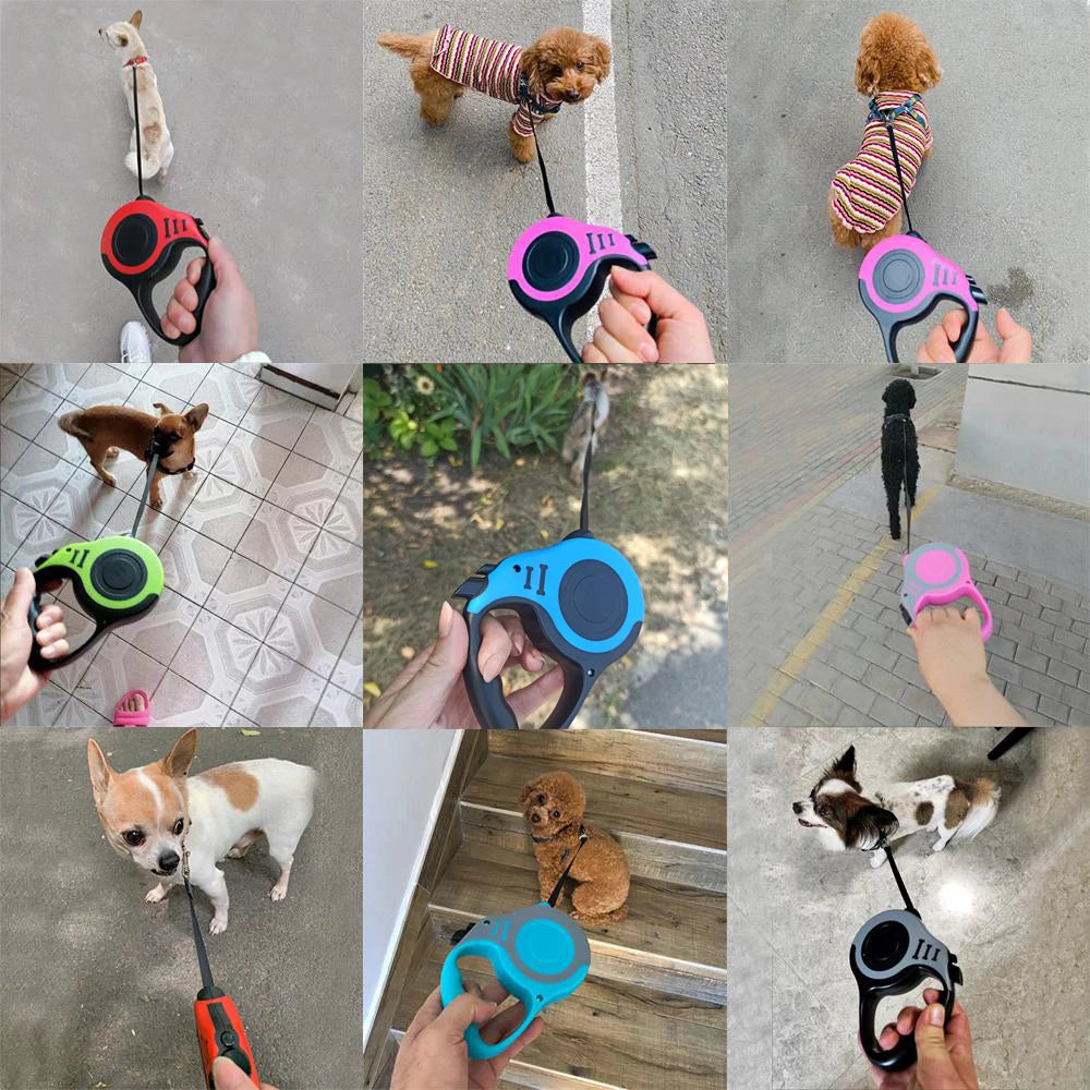 Einziehbare Hundeleine 3m / 5m – Für kleine, mittlere & große Hunde & Katzen